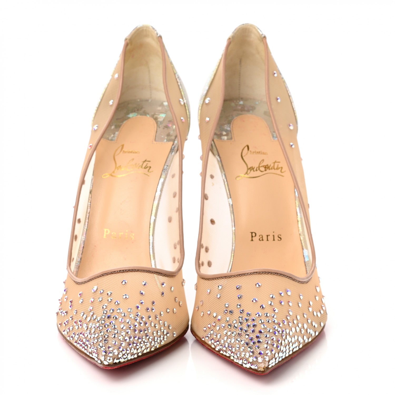 Christian Louboutin Crystal Strass Follies 100 Pumps 37 Crystal 2 of 9