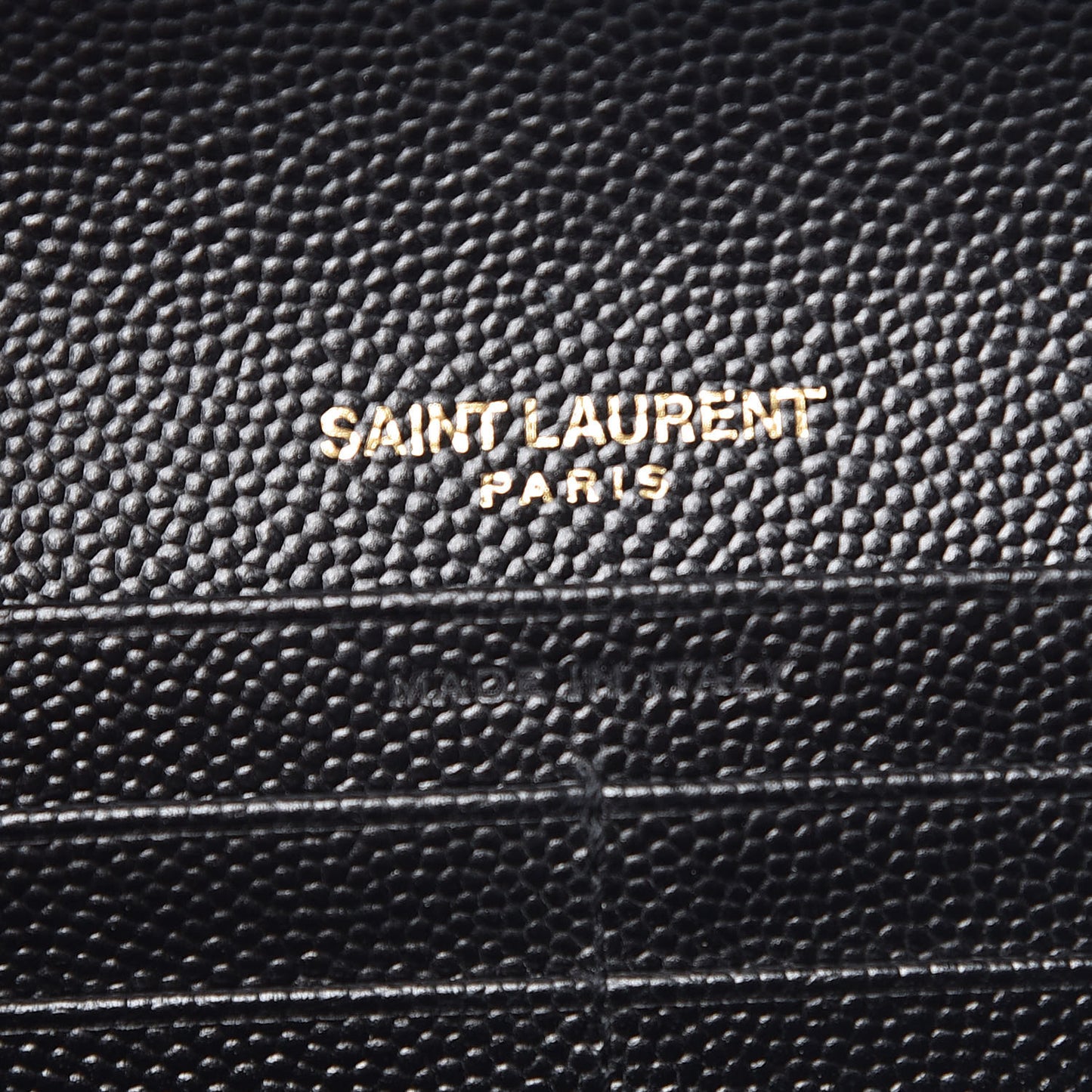 Grain De Poudre Matelasse Chevron Monogram Flap Wallet Black