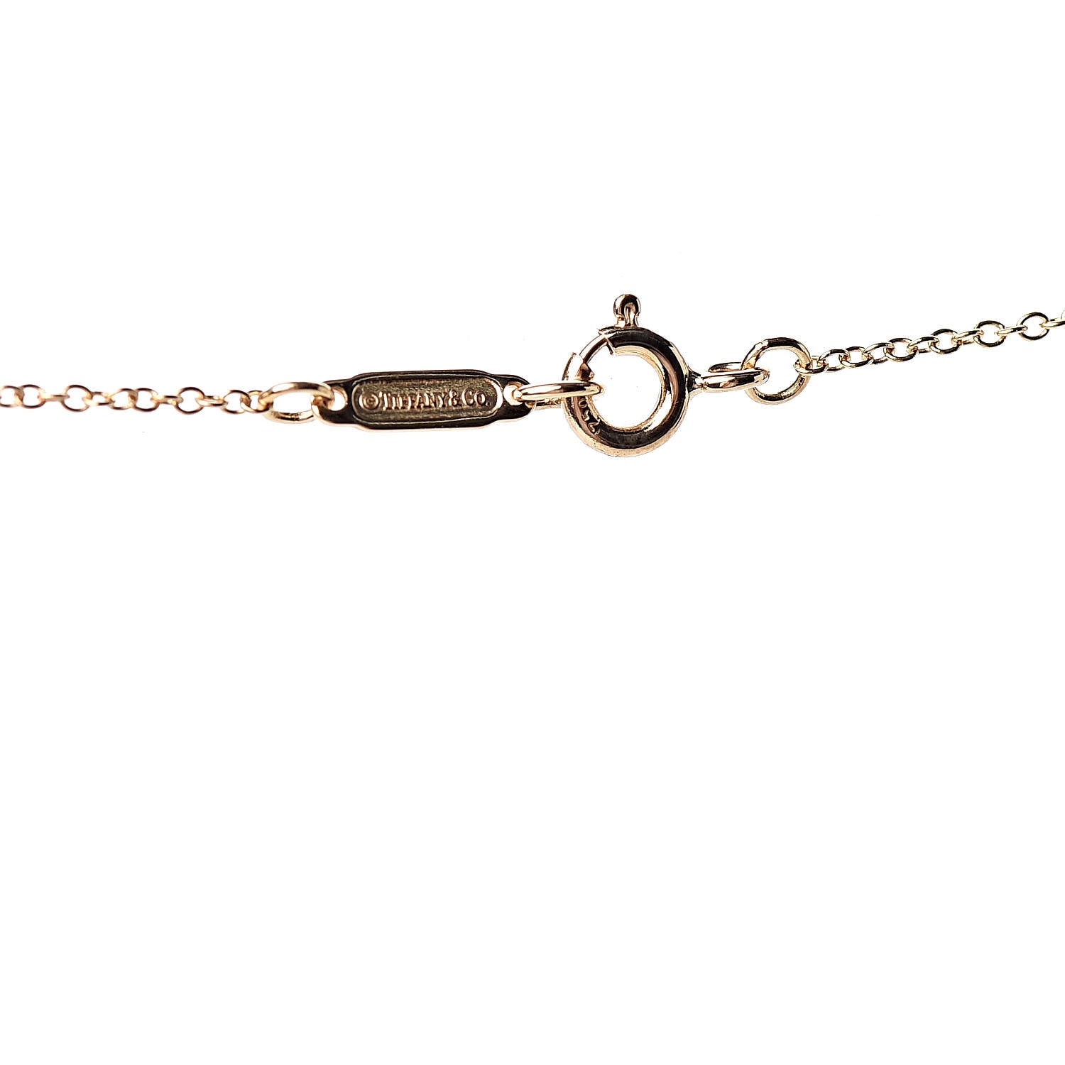 Tiffany 18K Yellow Gold Metro Oval Pendant Necklace 5 of 6