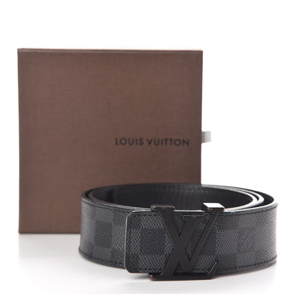 Louis Vuitton Damier Graphite LV Initiales Belt 85 34 8 of 8
