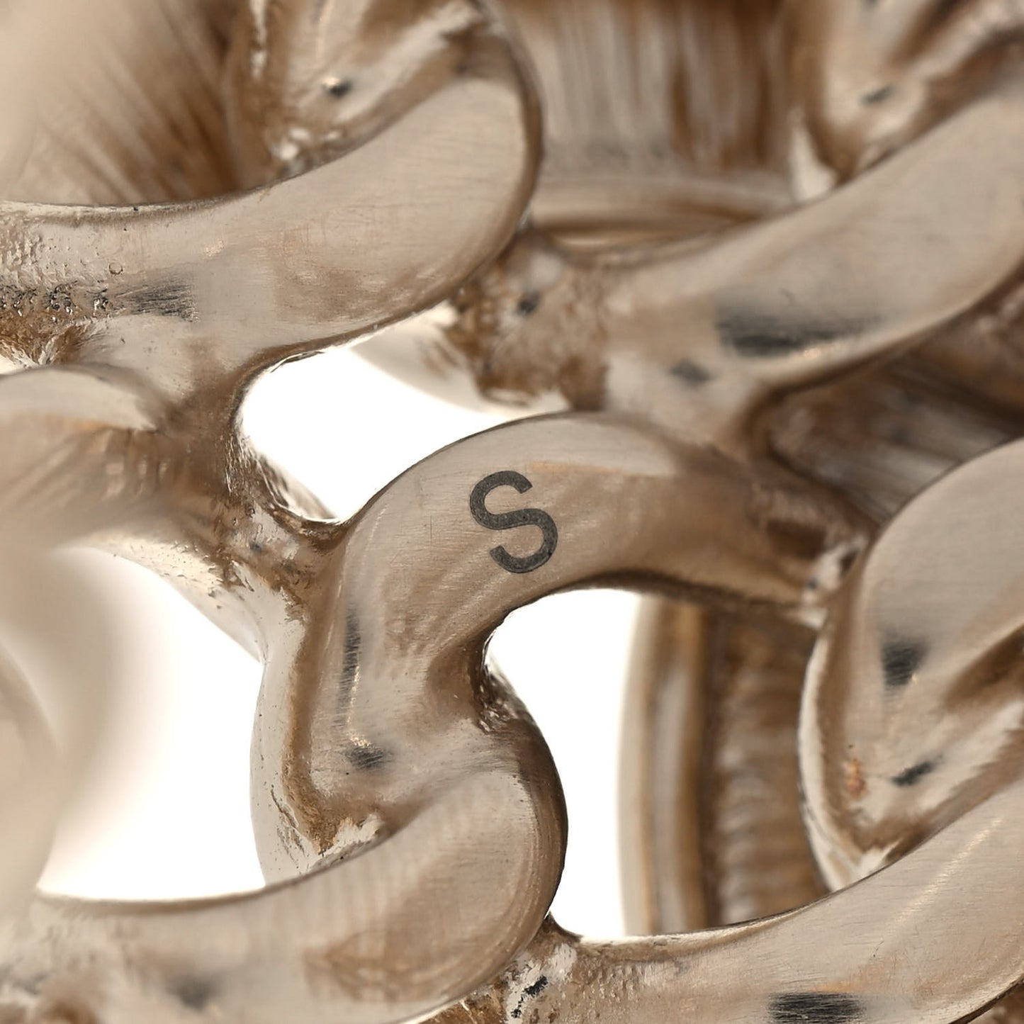 Crystal Pearl Chain CC Cuff Gold