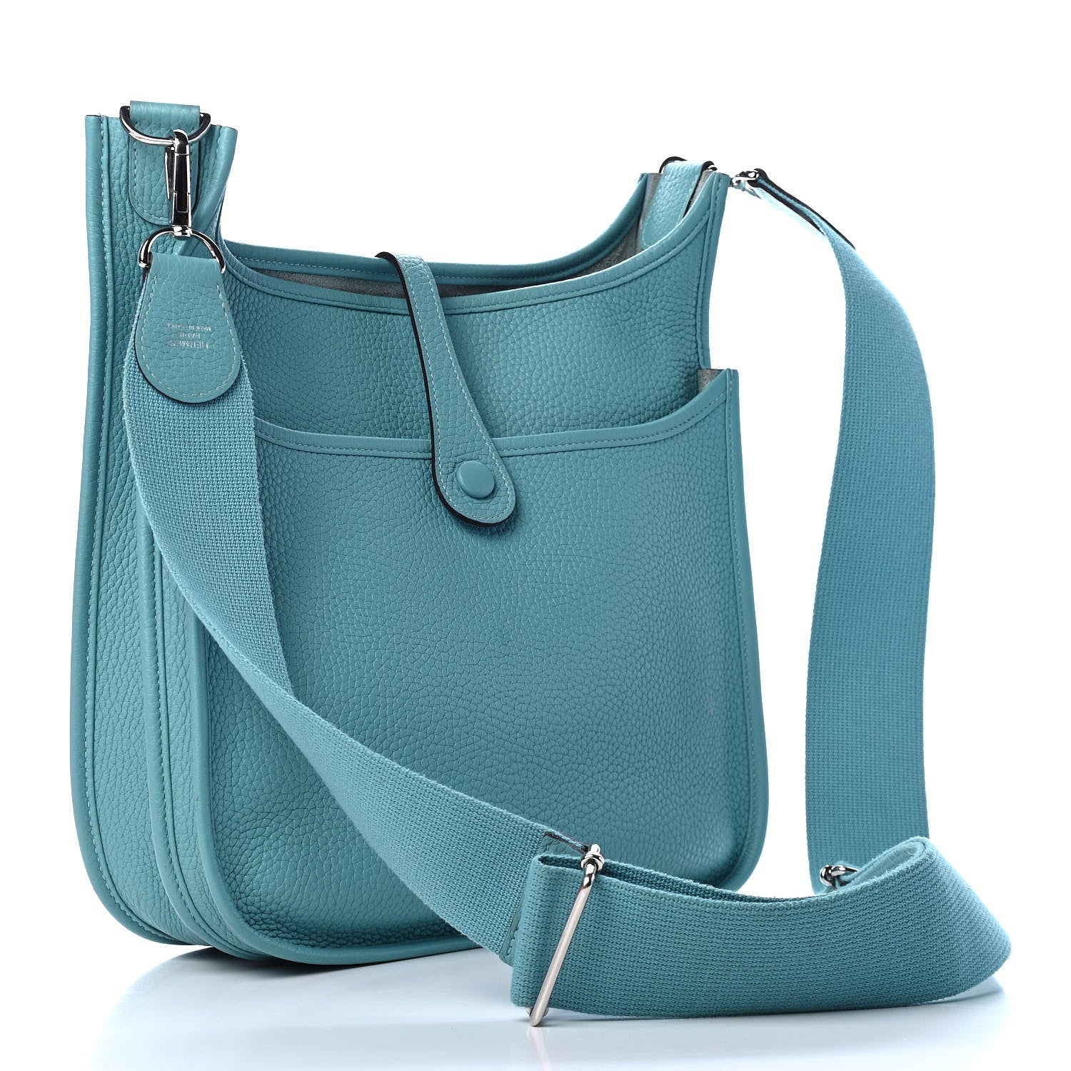 Hermes Taurillon Clemence Evelyne III PM Bleu Saint Cyr 1 of 4
