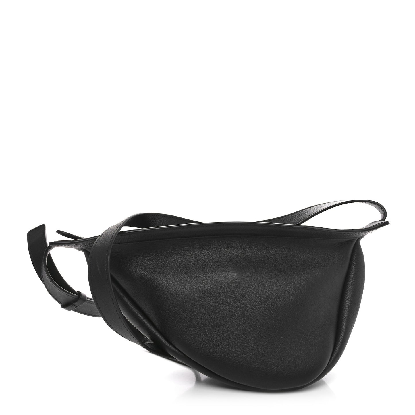 Smooth Calfskin Small Slouchy Banana Bag Black