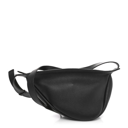 The Row Smooth Calfskin Small Slouchy Banana Bag Black 1 of 10