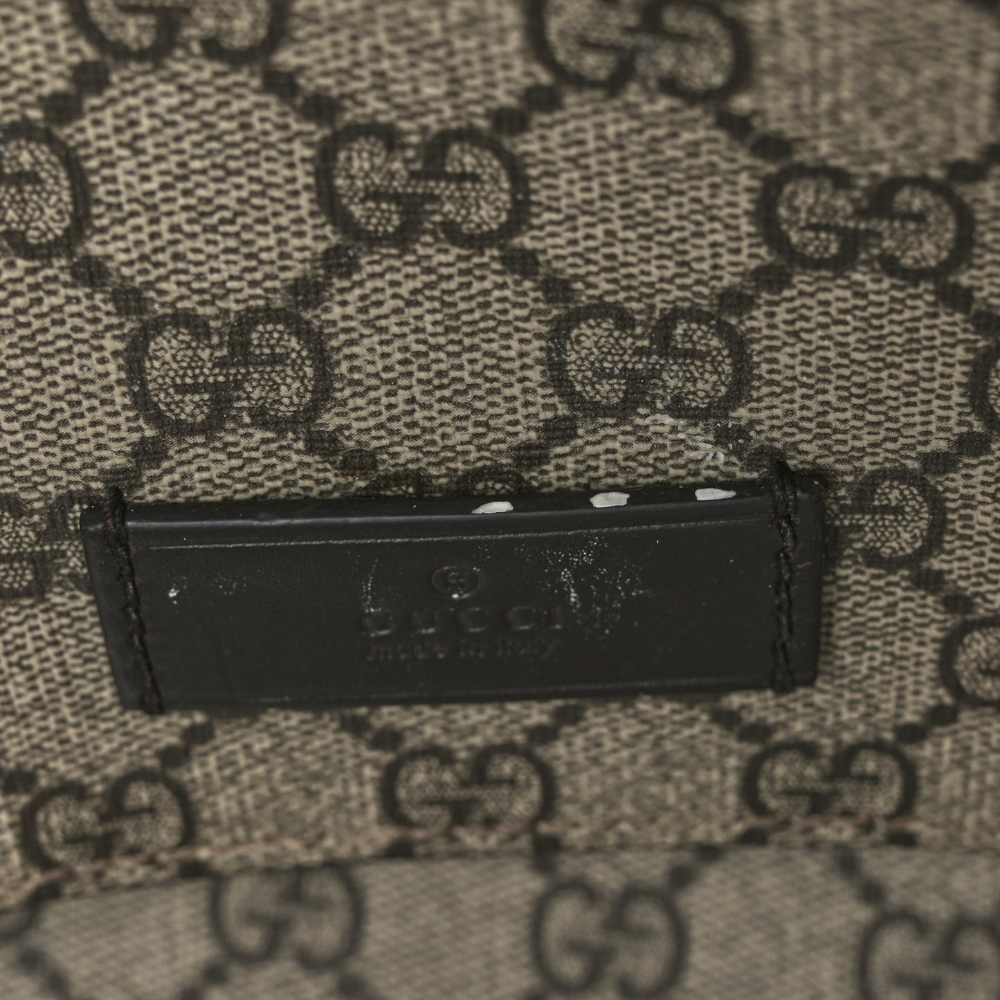 GG Plus Monogram Messenger Diaper Bag Dark Brown