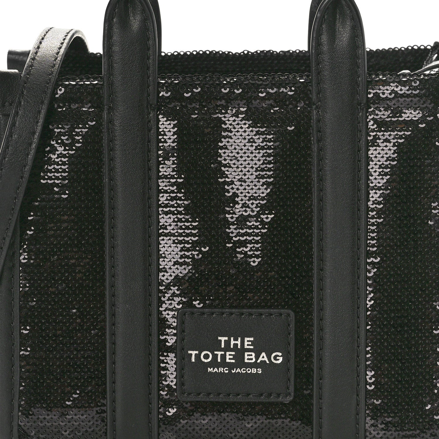 Marc Jacobs Sequin Mini The Tote Bag Black 7 of 9