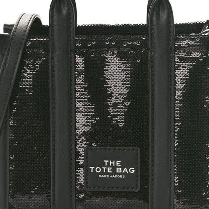 Marc Jacobs Sequin Mini The Tote Bag Black 7 of 9