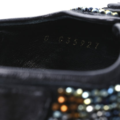 Chanel Grained Calfskin Crystal Velcro Dad Sandals 40 Black Multicolor 20 of 26