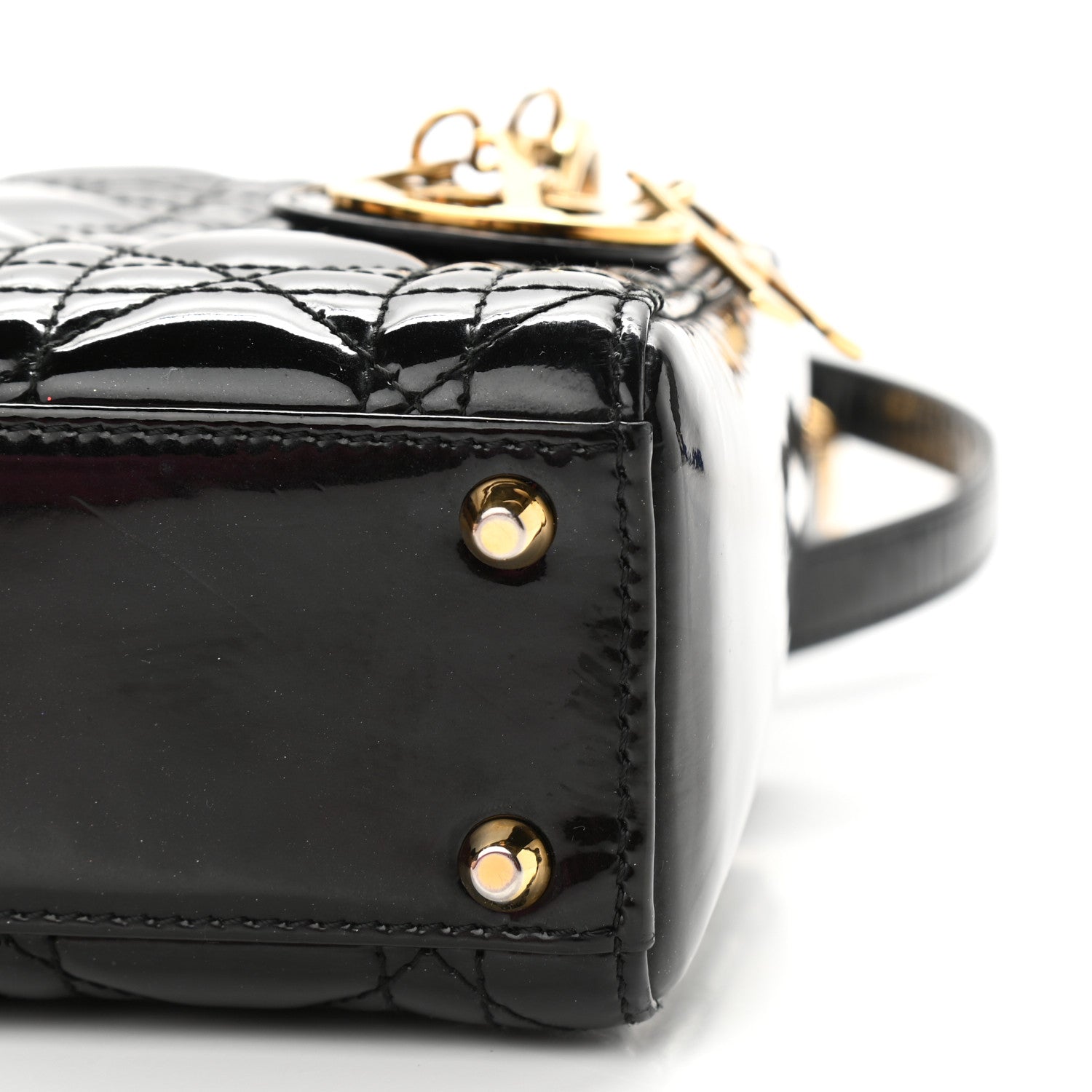 Christian Dior Patent Cannage Mini Lady Dior Black 9 of 13