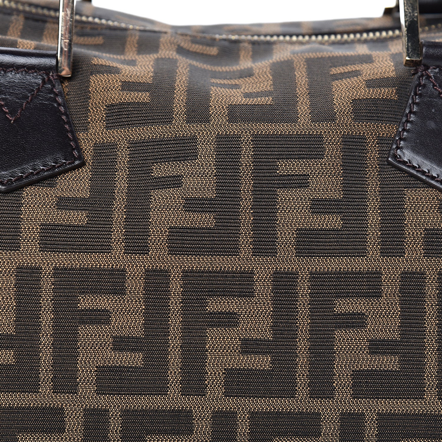 Fendi Zucca Cuoio Lucido Medium Chef Boston Tobacco Moro 5 of 17