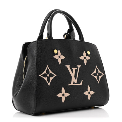 Louis Vuitton Empreinte Monogram Giant Montaigne BB Black Beige 3 of 12