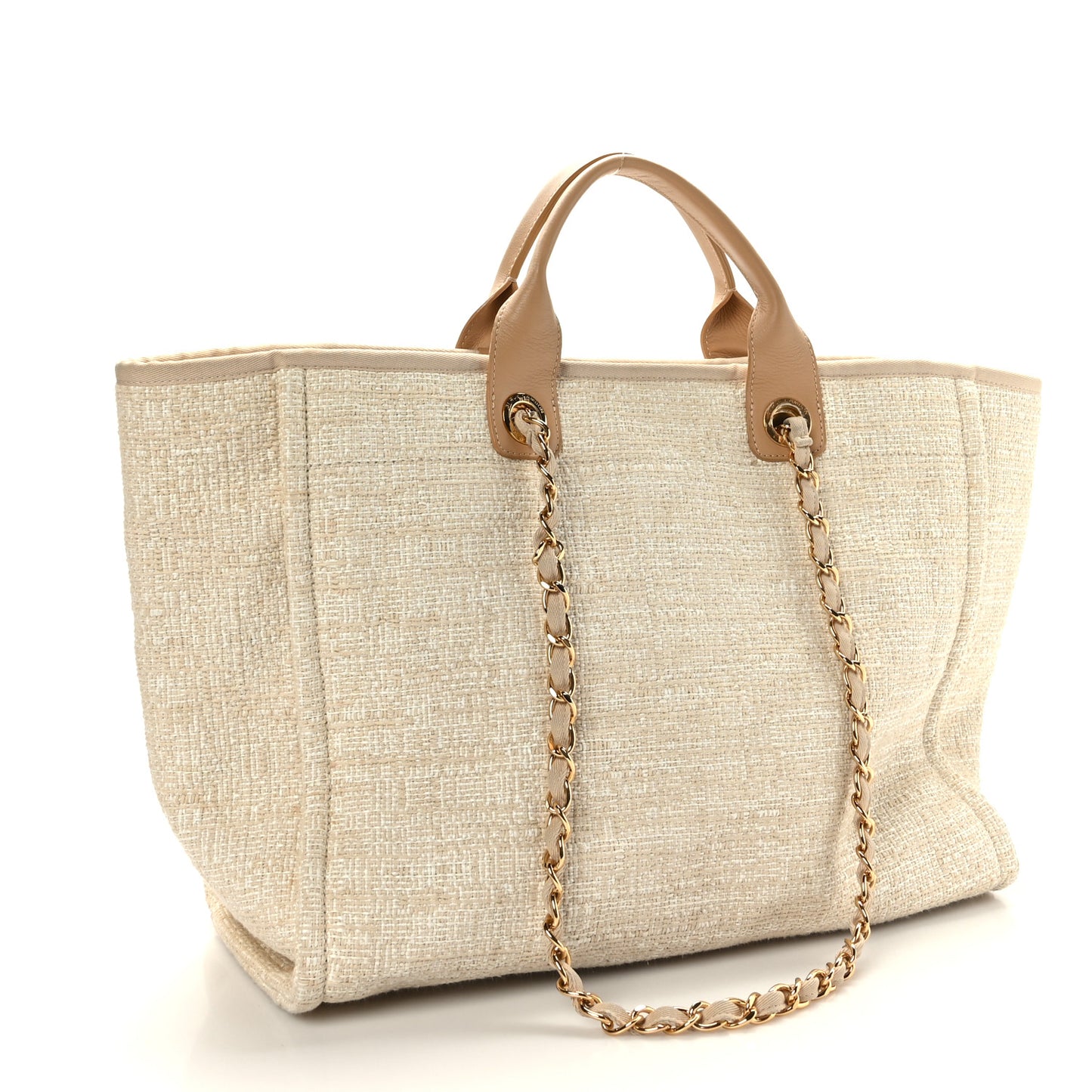 Canvas Medium Deauville Tote Light Beige