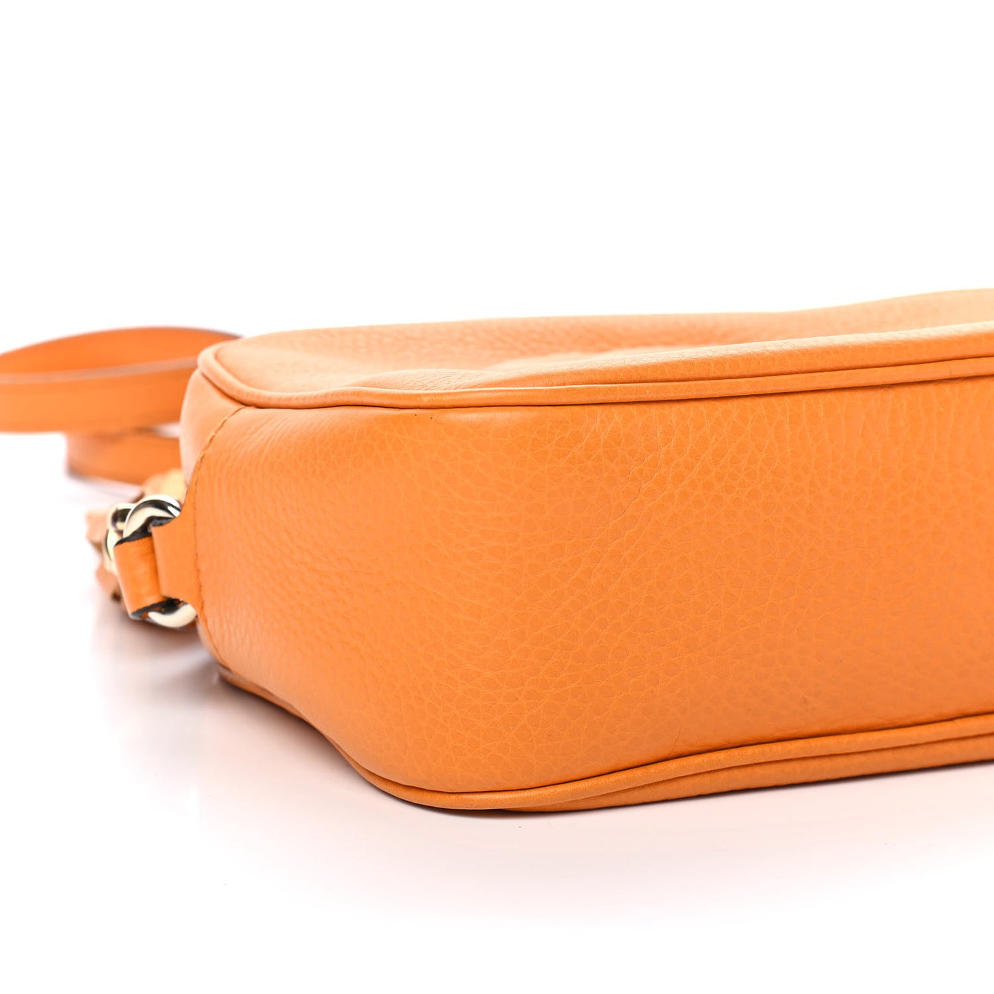 Pebbled Calfskin Small Soho Disco Bag Curcuma