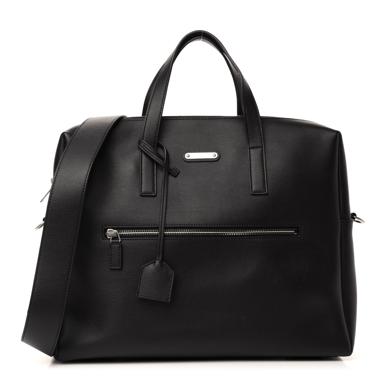 Saint Laurent Calfskin Bold Briefcase Black 1 of 12