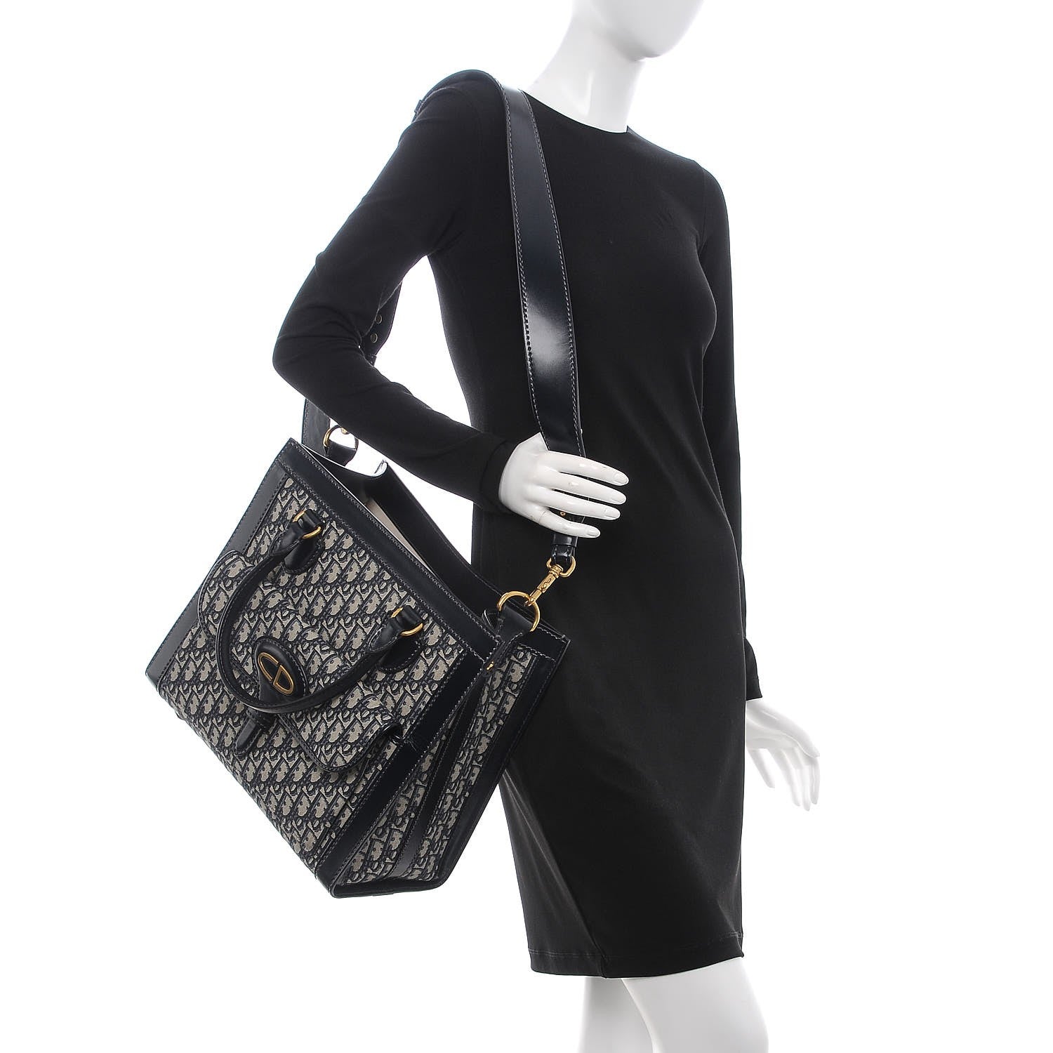 Christian Dior Oblique Tote Bag Blue 2 of 8