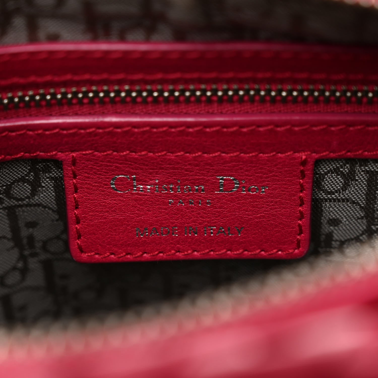 Christian Dior Lambskin Cannage Bow Medium Lady Dior Fuchsia 6 of 10