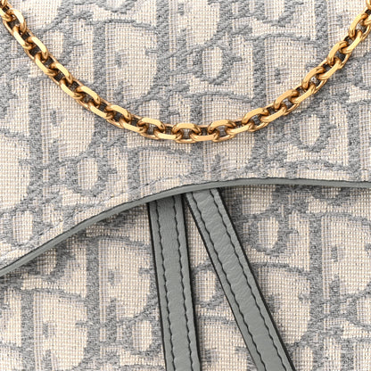 Christian Dior Oblique Saddle Chain Long Wallet Grey 8 of 11