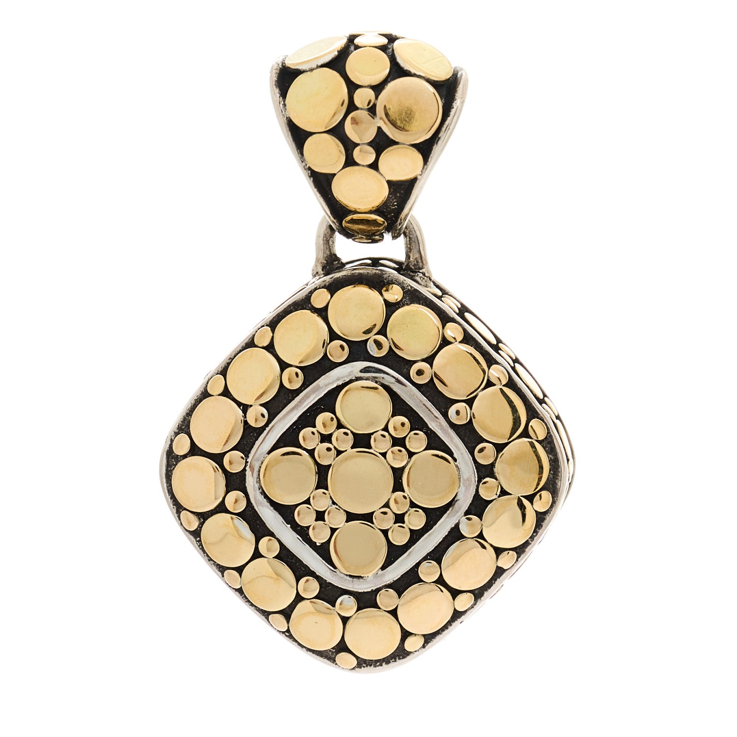 John Hardy Sterling Silver 18K Yellow Gold Dot Pendant 1 of 3