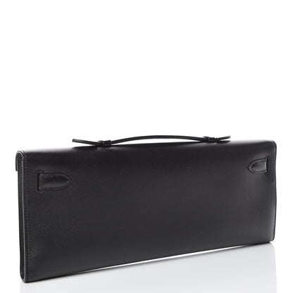 Hermes Swift Kelly Cut Clutch Pochette Black 3 of 10