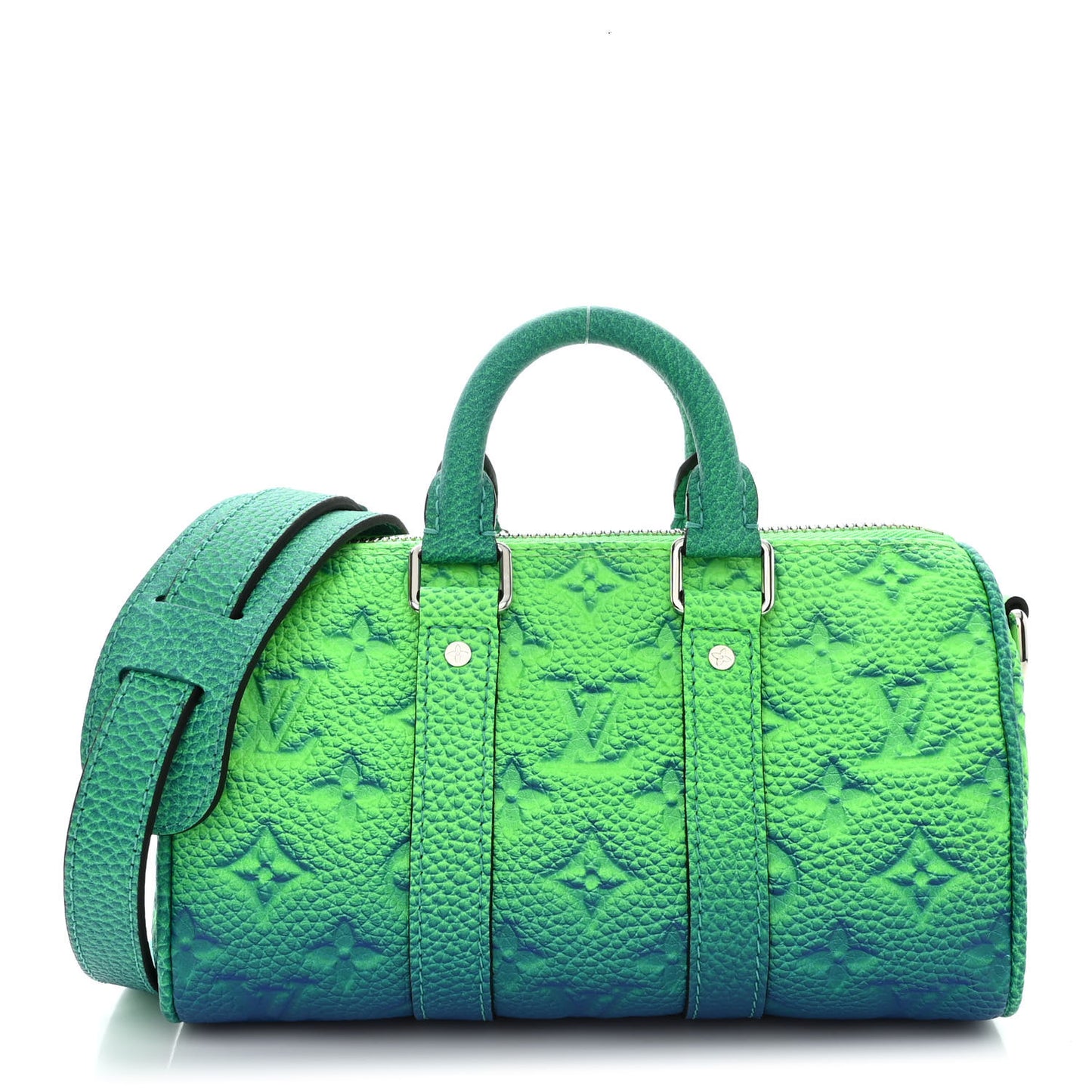 Taurillon Illusion Keepall XS Bleu Vert
