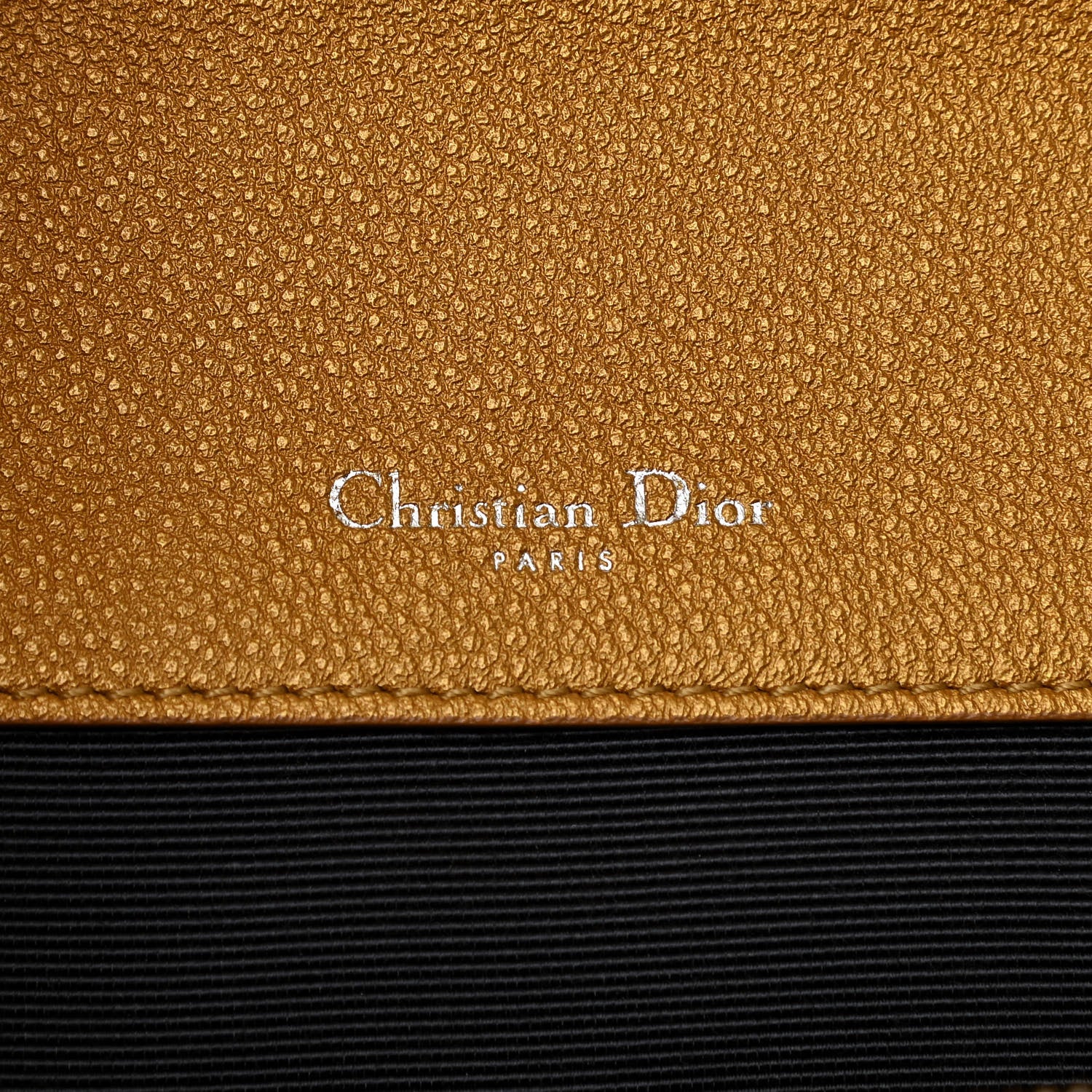 Christian Dior Metallic Grained Calfskin Diorama Satchel Gold 6 of 11