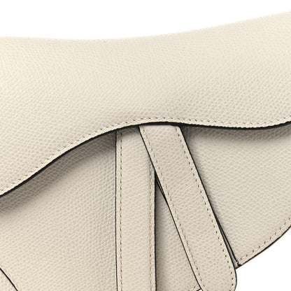 Christian Dior Grained Calfskin Mini Saddle Bag White 8 of 13