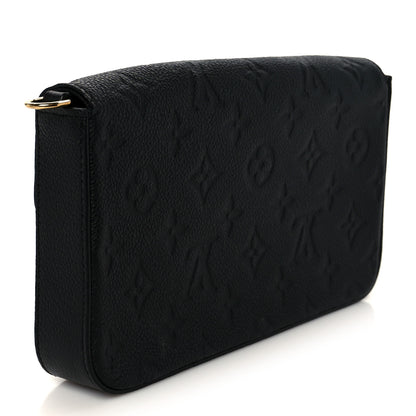 Louis Vuitton Empreinte Pochette Felicie Chain Wallet Black 3 of 8