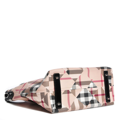 Burberry Patent Trim Patchwork Check Tote Black 4 of 7