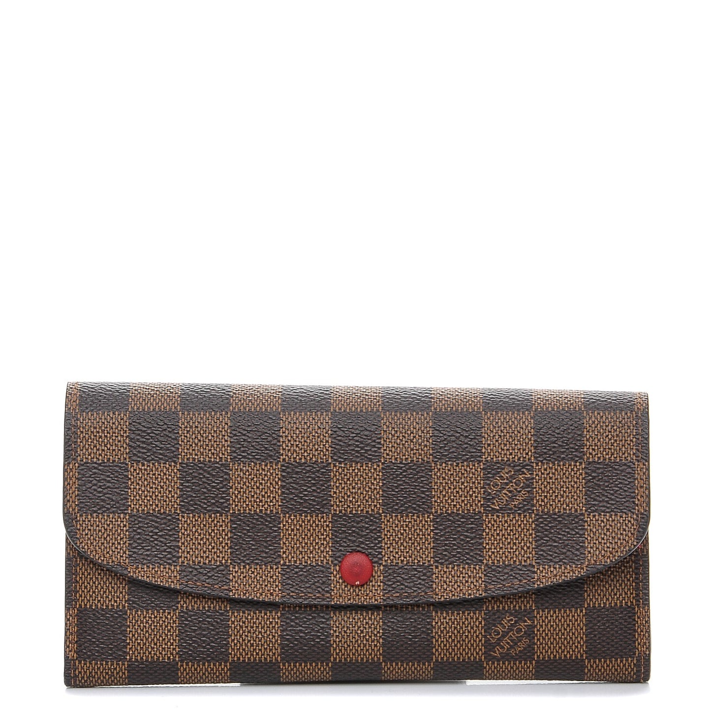 Damier Ebene Emilie Wallet Red