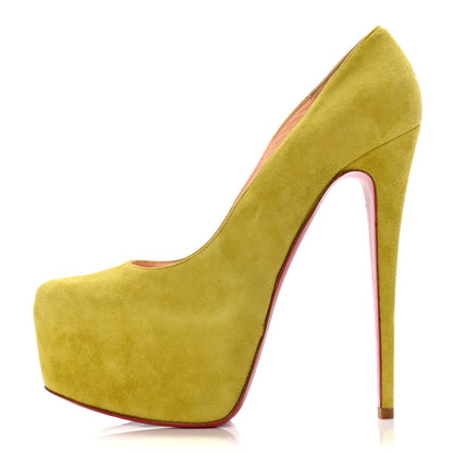 Christian Louboutin Suede Daffodile 160 Pumps 40.5 Chartreuse 1 of 7