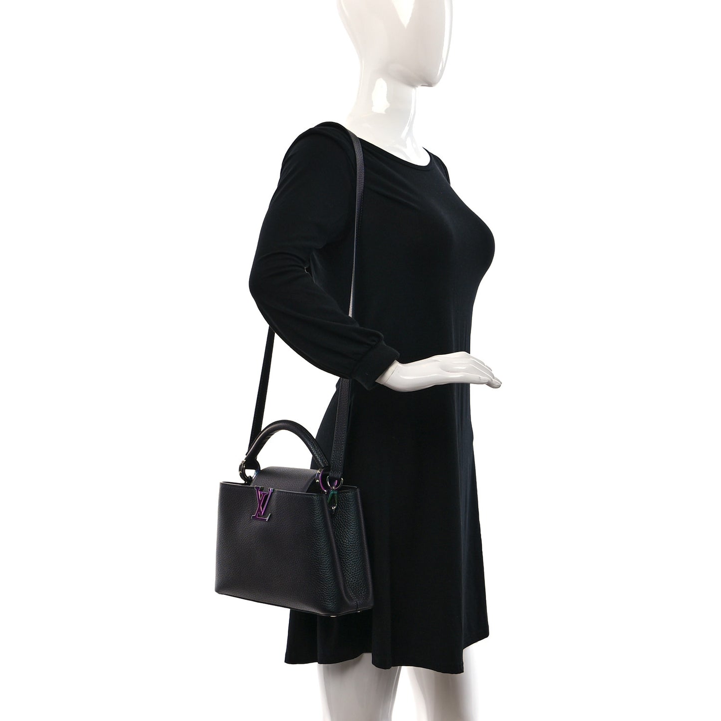 Taurillon Capucines BB Scarabeo Iridescent Black