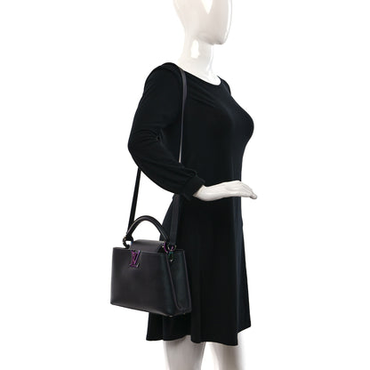 Louis Vuitton Taurillon Capucines BB Scarabeo Iridescent Black 2 of 8