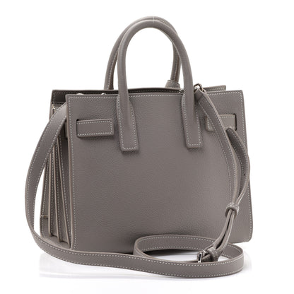 Saint Laurent Grained Calfskin Nano Sac De Jour Fog 2 of 9