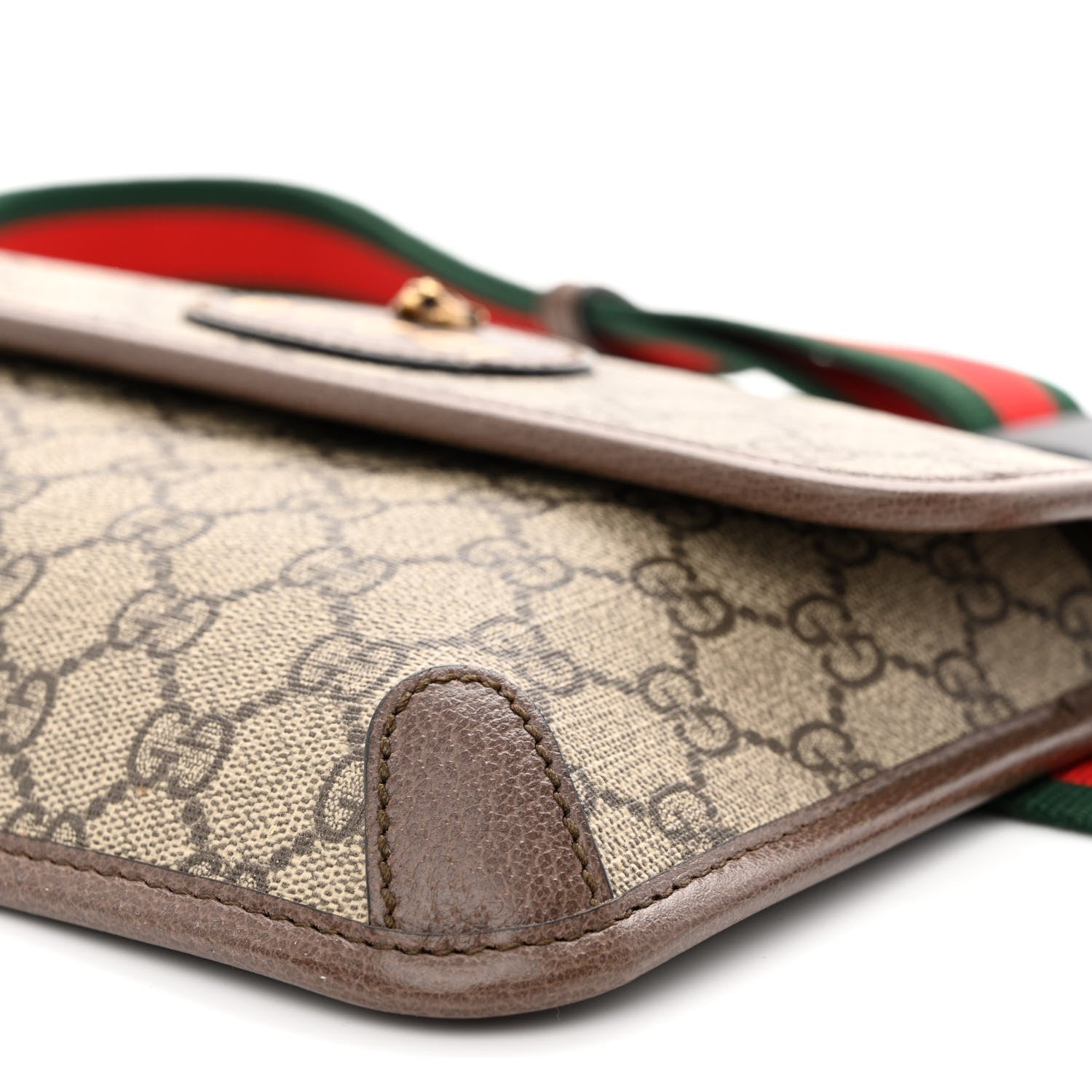 Gucci GG Supreme Monogram Neo Vintage Web Belt Bag Brown 10 of 11