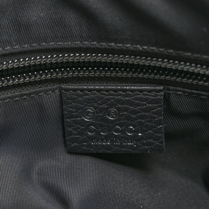 Gucci Nylon Monogram Double Buckle Flap Messenger Bag Black 6 of 10