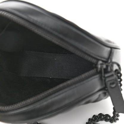 Saint Laurent Calfskin Matelasse Chevron Round Vinyle Camera Bag Black 5 of 11
