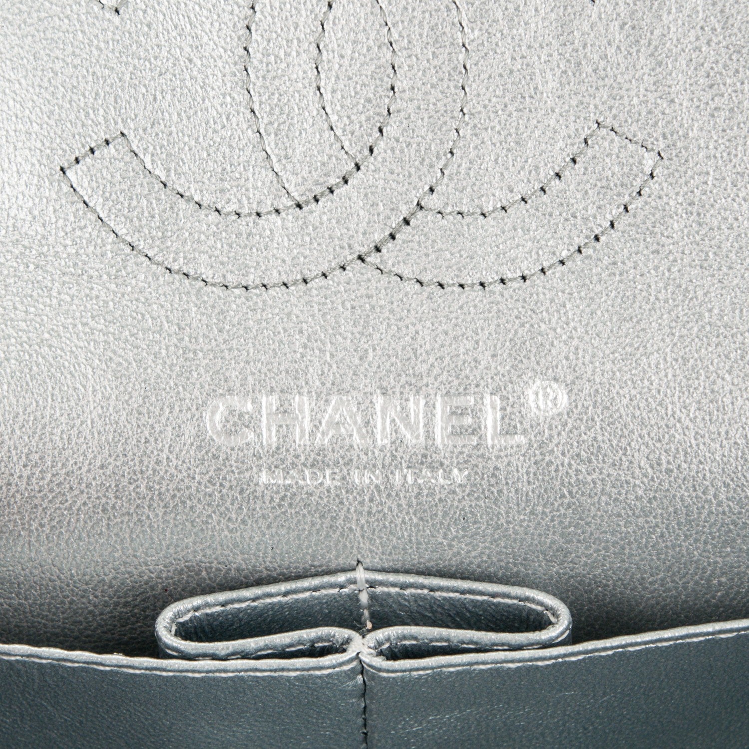 Chanel Metallic Lame Quilted Small Double Flap Silver 6 of 10