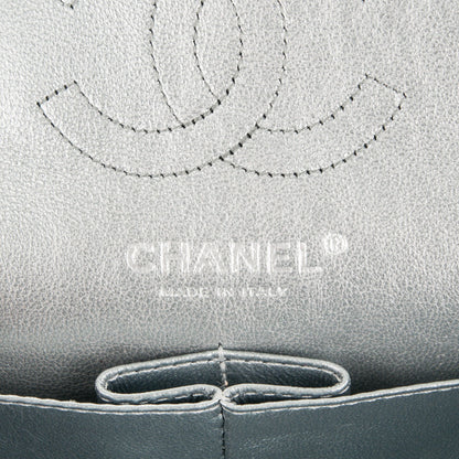 Chanel Metallic Lame Quilted Small Double Flap Silver 6 of 10