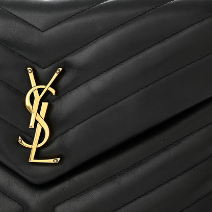 Saint Laurent Calfskin Y Quilted Monogram Medium Loulou Chain Satchel Black 12 of 14