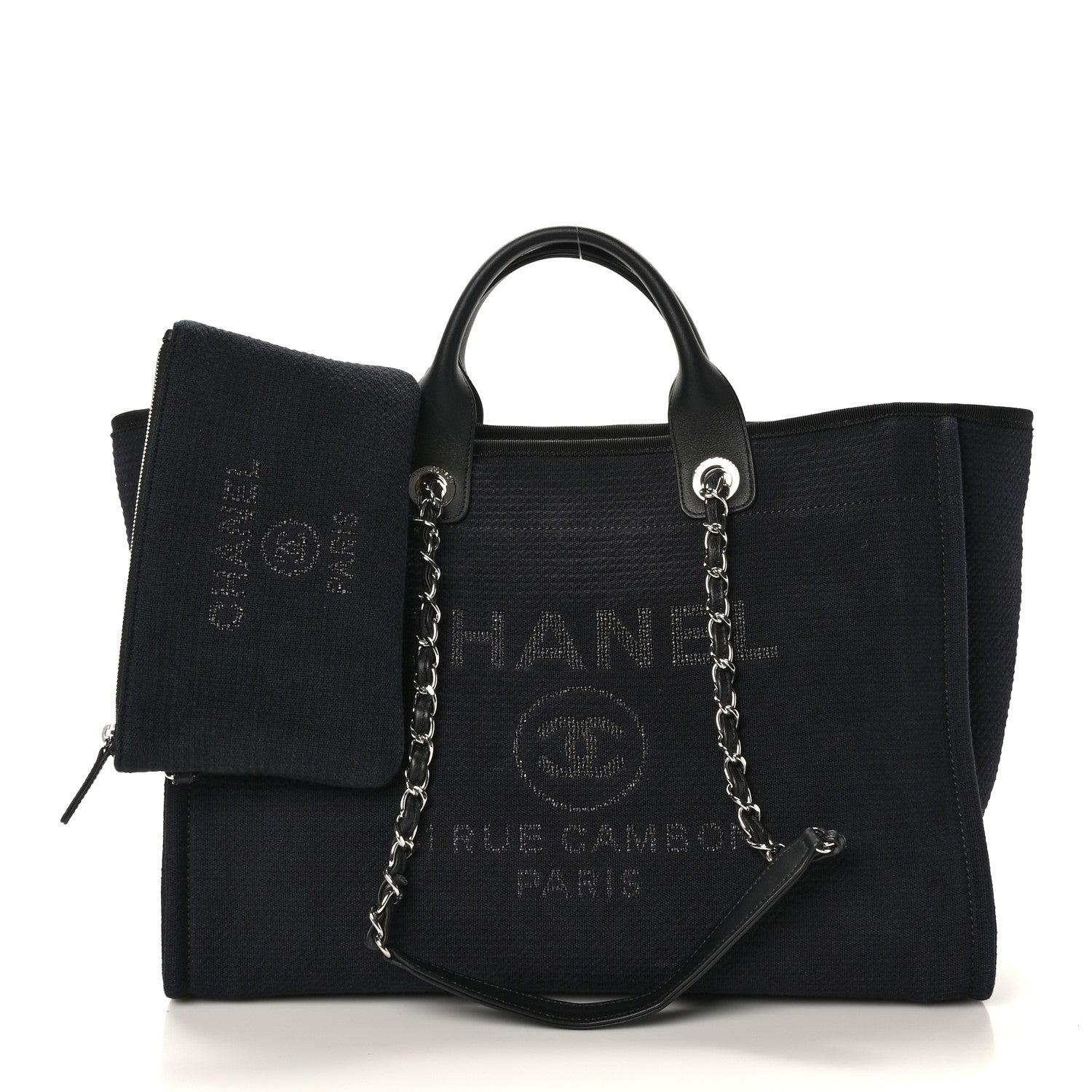 Chanel Mixed Fibers Medium Deauville Tote Black 1 of 12