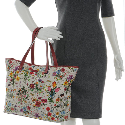 Gucci Canvas Floral Flora Large Tote Red 2 of 7