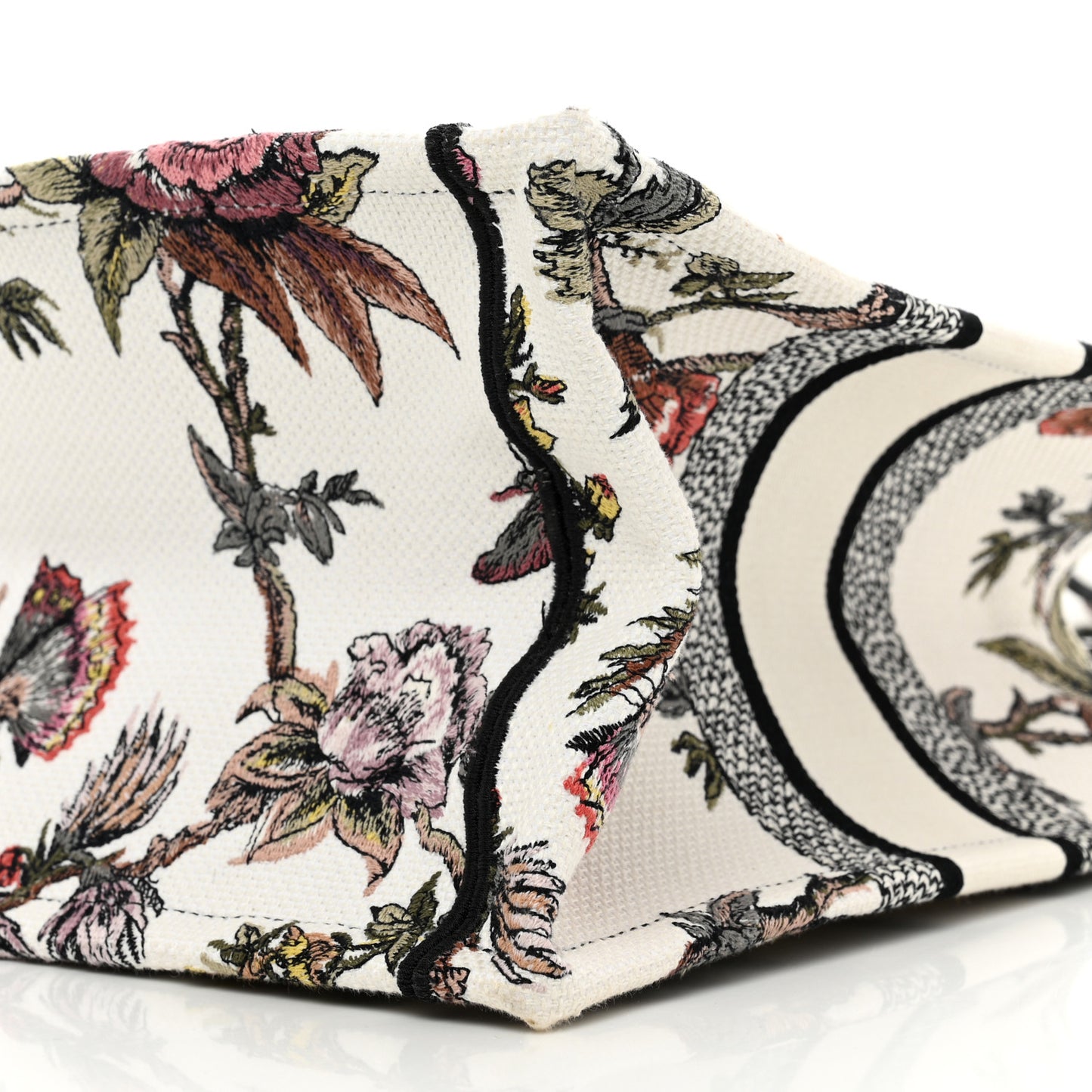 Canvas Jardin Botanique Embroidered Medium Book Tote Multicolor