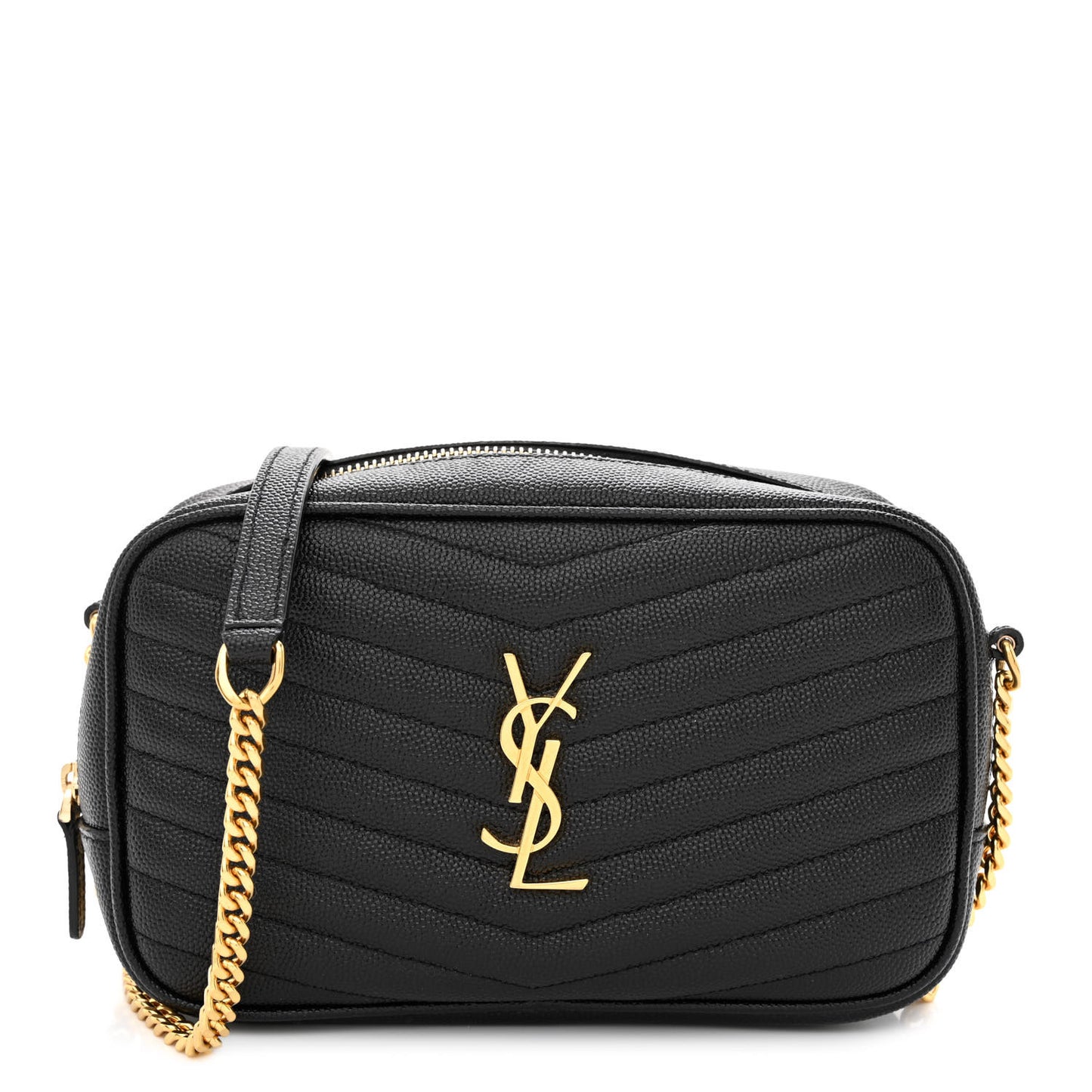 Grain De Poudre Matelasse Monogram Mini Lou Camera Bag Black