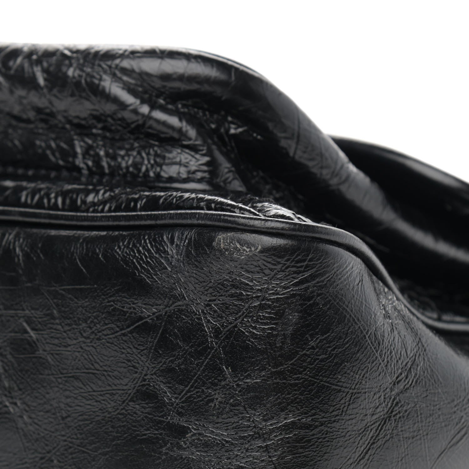 Saint Laurent Crinkled Calfskin Matelasse Monogram Medium Niki Chain Satchel Black 13 of 13