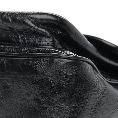Saint Laurent Crinkled Calfskin Matelasse Monogram Medium Niki Chain Satchel Black 13 of 13