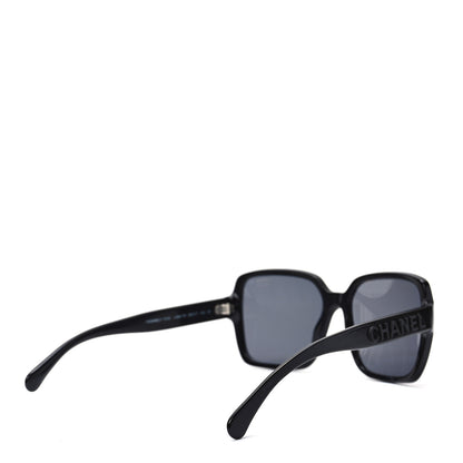 Chanel Acetate Polarized Square Sunglasses 5408 Black 4 of 6