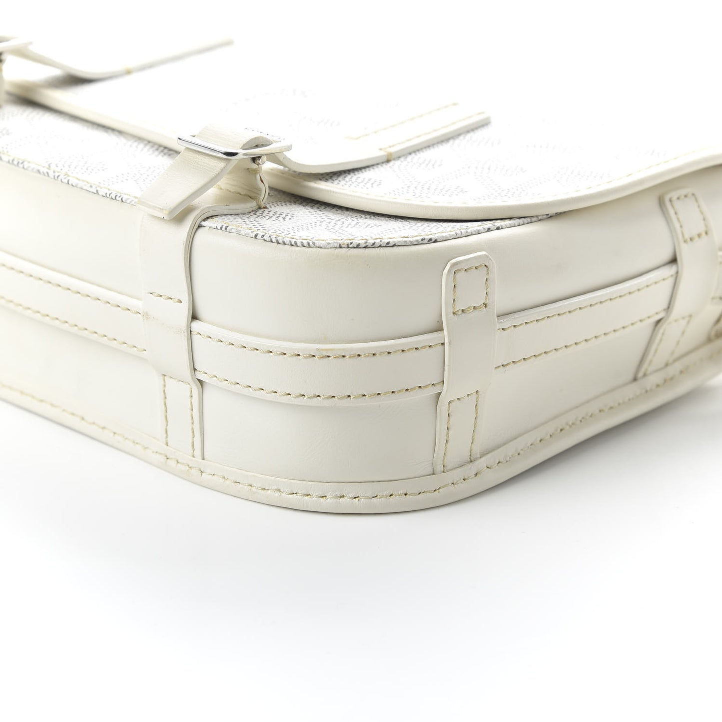 Goyardine Belvedere PM Messenger Bag White