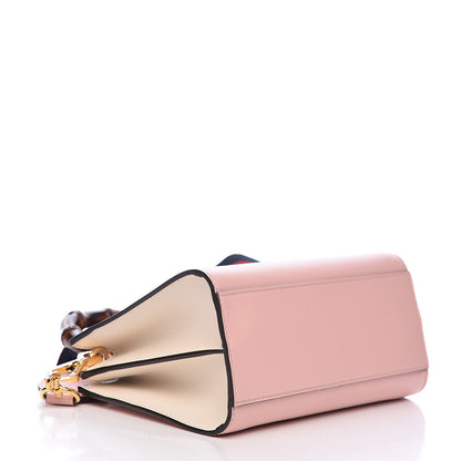 Gucci Nappa Bamboo Web Mini Nymphaea Top Handle Bag Perfect Pink Mystic White 4 of 10