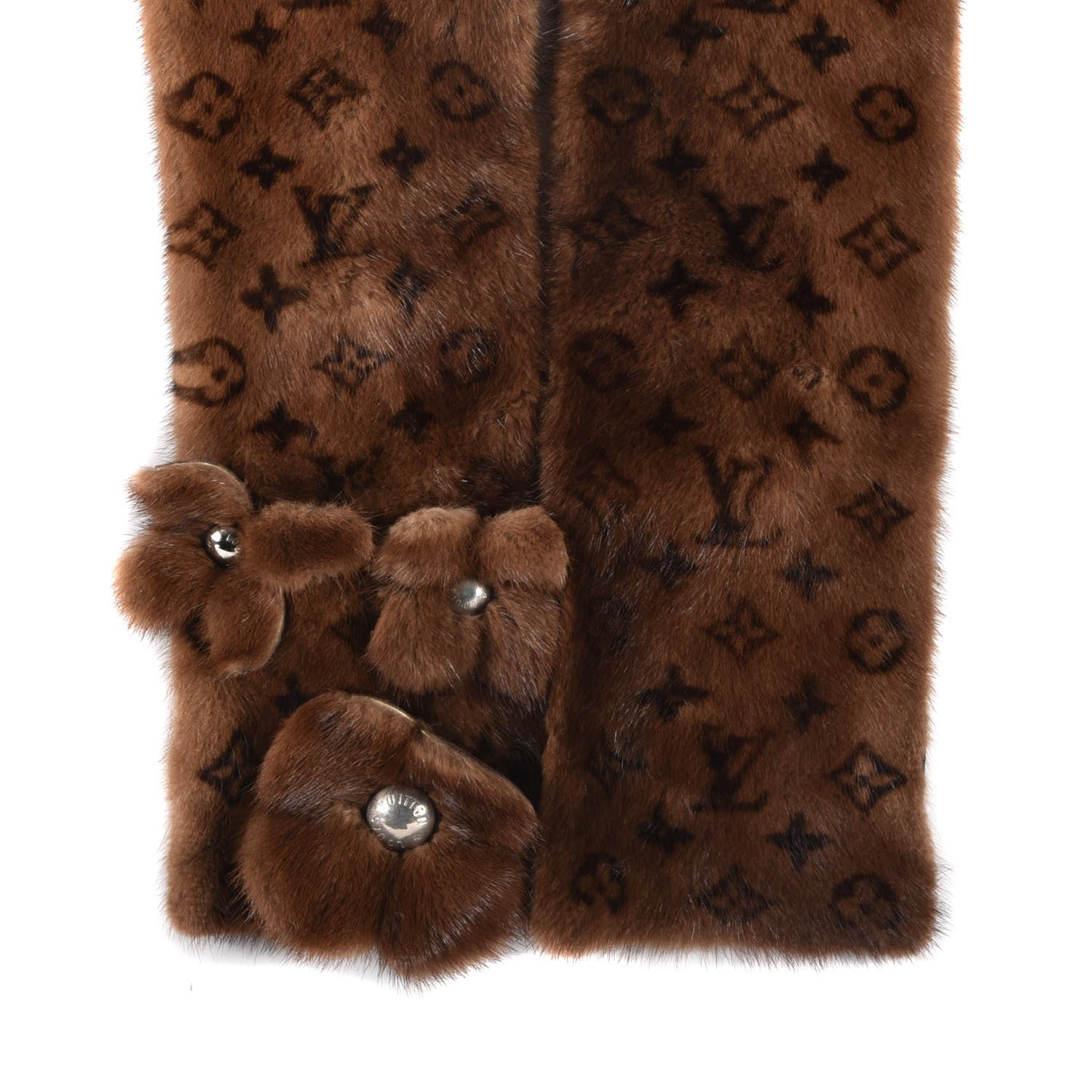 Louis Vuitton Monogram Mink Fur Stole 2 of 3