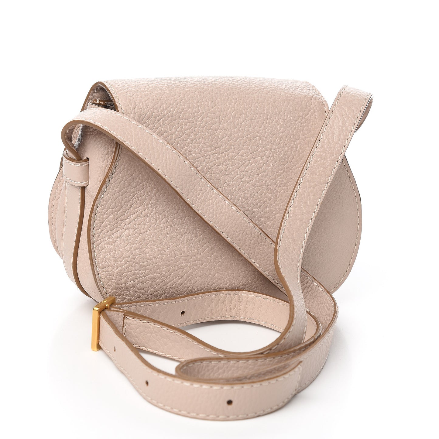 Calfskin Mini Marcie Round Crossbody Bag Abstract White